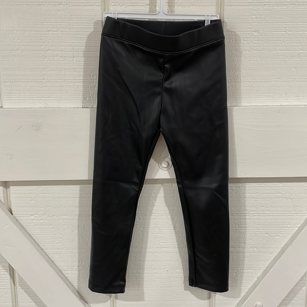 H&M 3T Black Faux Leather Leggings